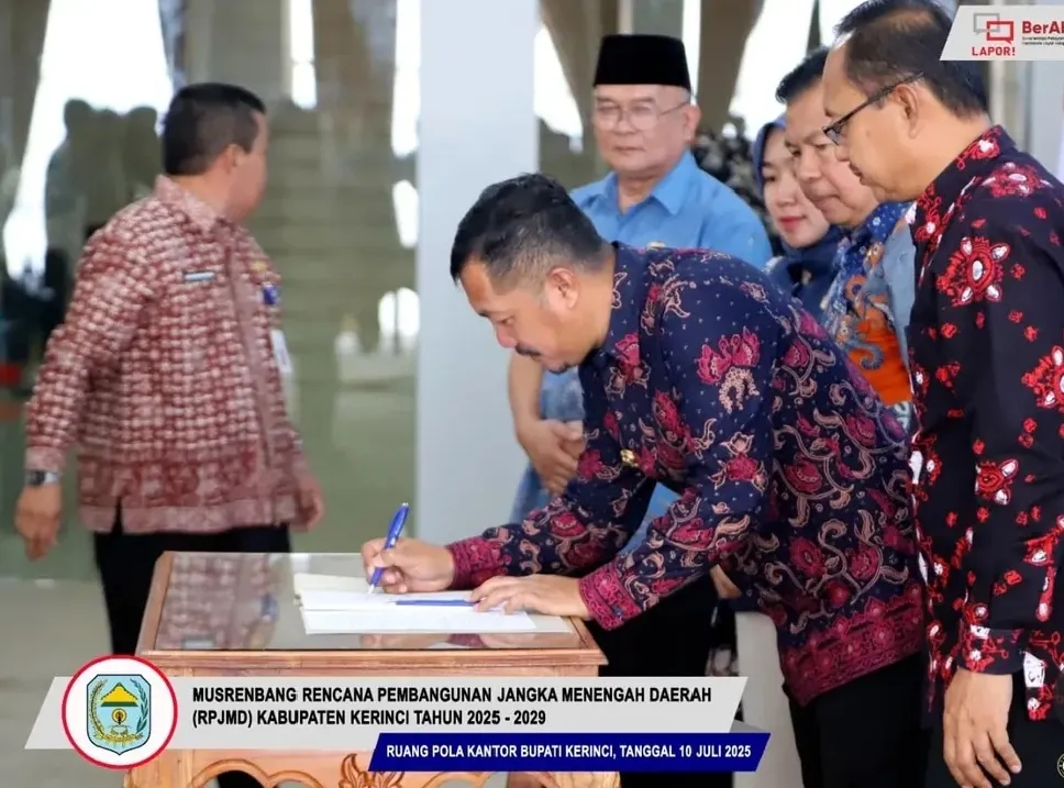 Bupati dan Wakil Bupati Kerinci Hadiri Musrenbang RPJMD 2025–2029