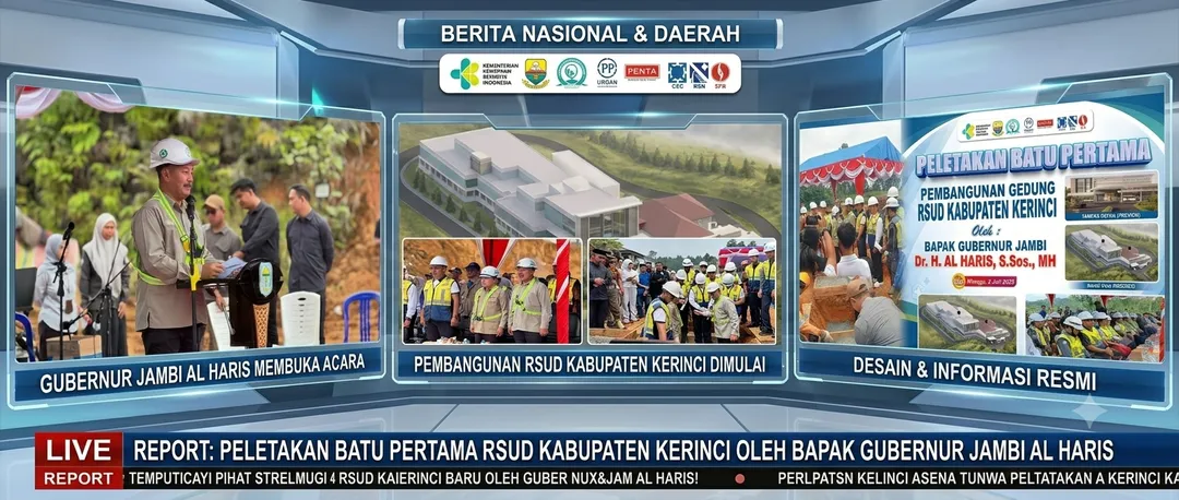 Perkuat Layanan Kesehatan, Gubernur Al Haris dan Bupati Kerinci Letakkan Batu Pertama Pembangunan RSUD Baru
