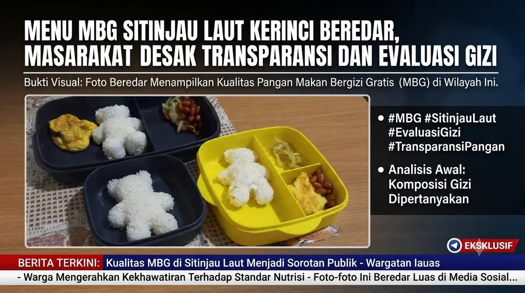 Foto Menu MBG di Sitinjau Laut Kerinci Beredar, Masyarakat Desak Transparansi dan Evaluasi Gizi