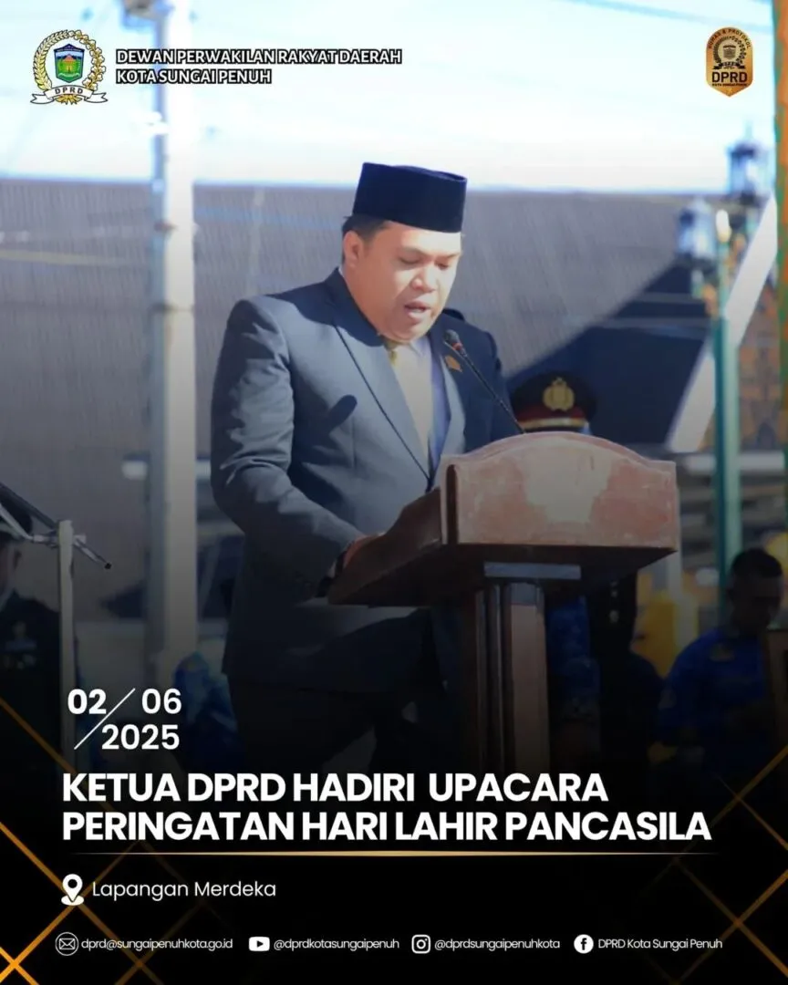 Ketua DPRD Hadiri Upacara Hari Lahir Pancasila