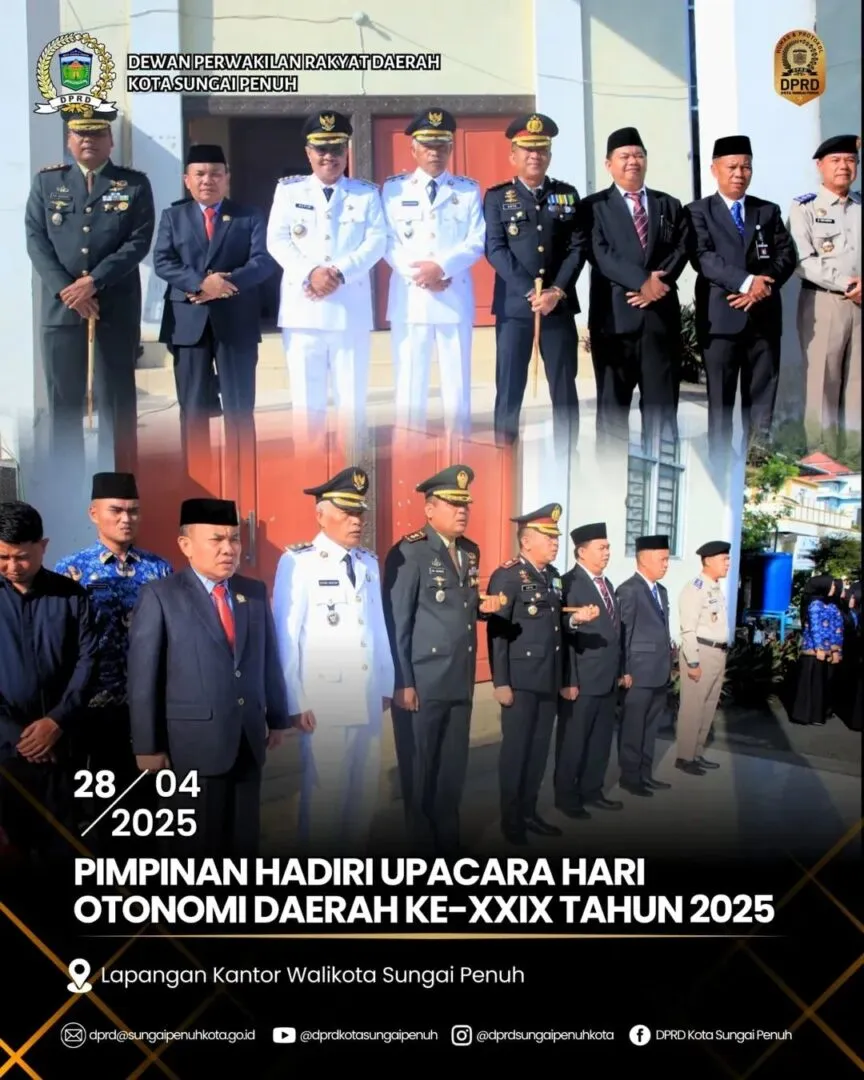 PIMPINAN HADIRI UPACARA HARI OTONOMI DAERAH KE-XXIX TAHUN 2025