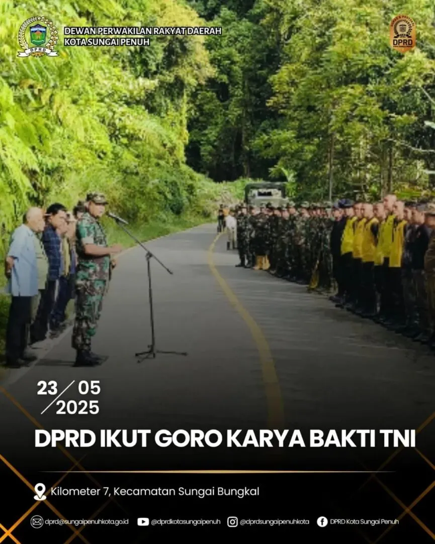 Pimpinan DPRD Ikut GORO Karya Bakti TNI