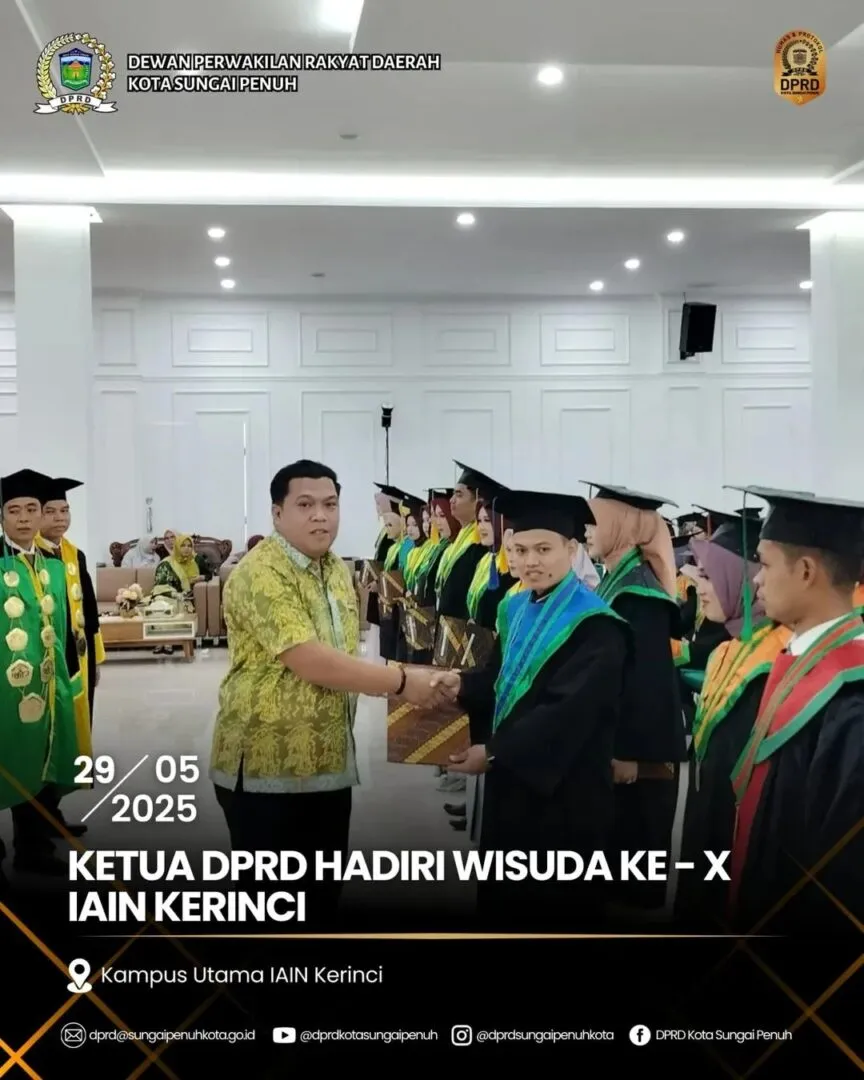 Ketua DPRD Hadiri Wisuda ke- X IAIN Kerinci