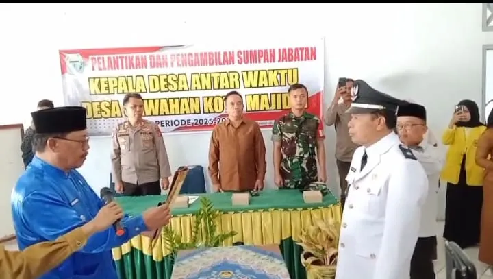 Herman Hadi Resmi Dilantik Sebagai Kepala Desa PAW Desa Sawahan Koto Majidin