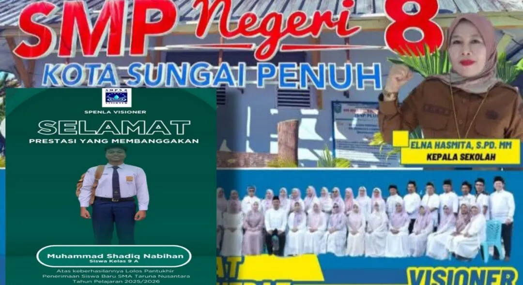 Kembali Buktikan Kualitasnya, Satu Siswa SMPN 8 Sungai Penuh Tembus Sekolah Unggulan Nasional 