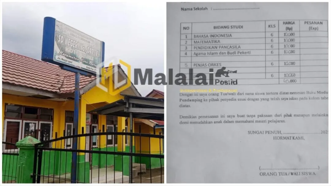 SDN 047/XI Koto Baru Diduga Jual LKS Dapat Berujung Sanksi Pidana