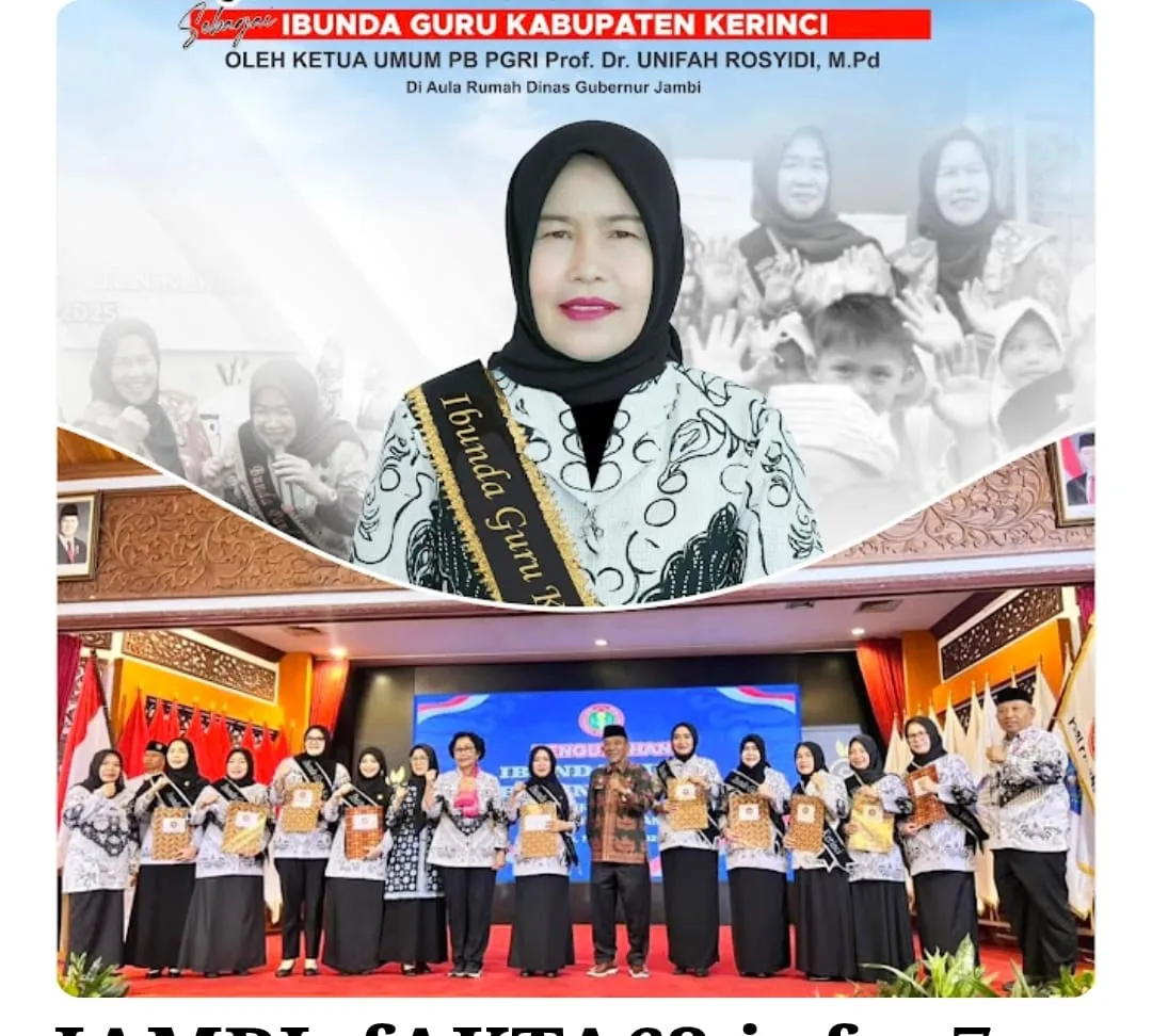 Selamat Dan Sukses: Novra Wenti Monadi Resmi Dikukuhkan Sebagai Ibu Guru Kabupaten Kerinci
