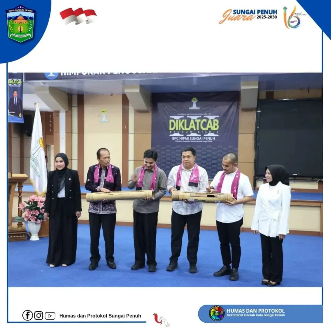 Wawako Azhar Buka Diklatcab III &amp;amp; Forum Bisnis BPC HIPMI Kota Sungai Penuh