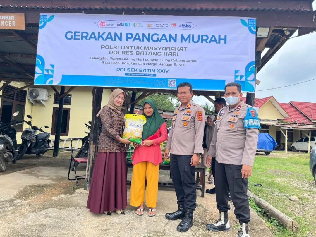 Polsek Batin XXIV Gelar Kegiatan Pangan Murah