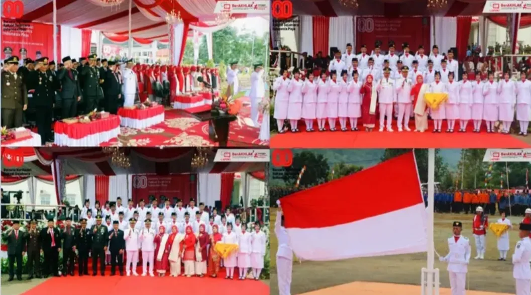 Berlangsung Khidmat, Bupati Monadi Pimpin Lansung Upacara HUT RI ke 80 di Kabupaten Kerinci
