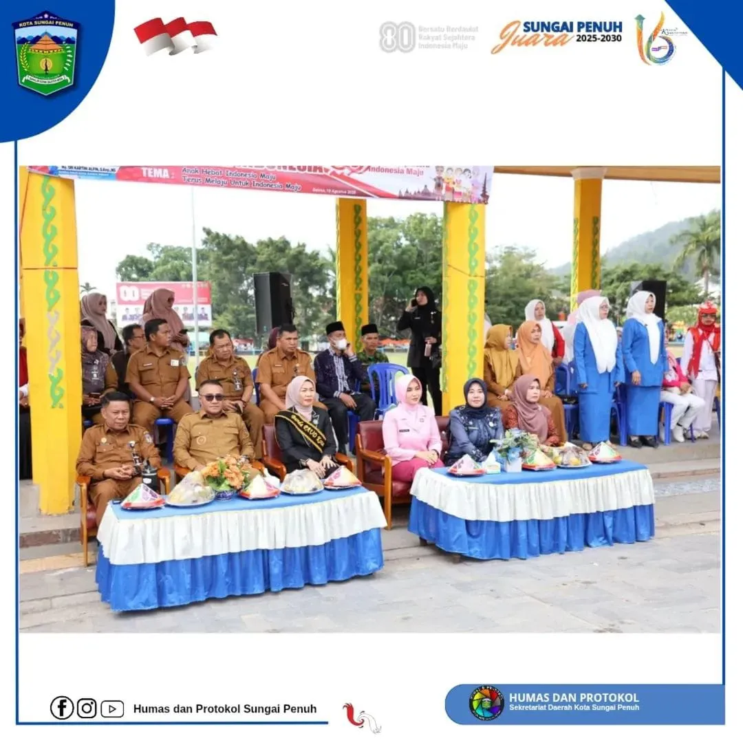 Wako Alfin Buka Carnaval Murid TK RA dalam Peringatan HAN dan HUT RI ke-80
