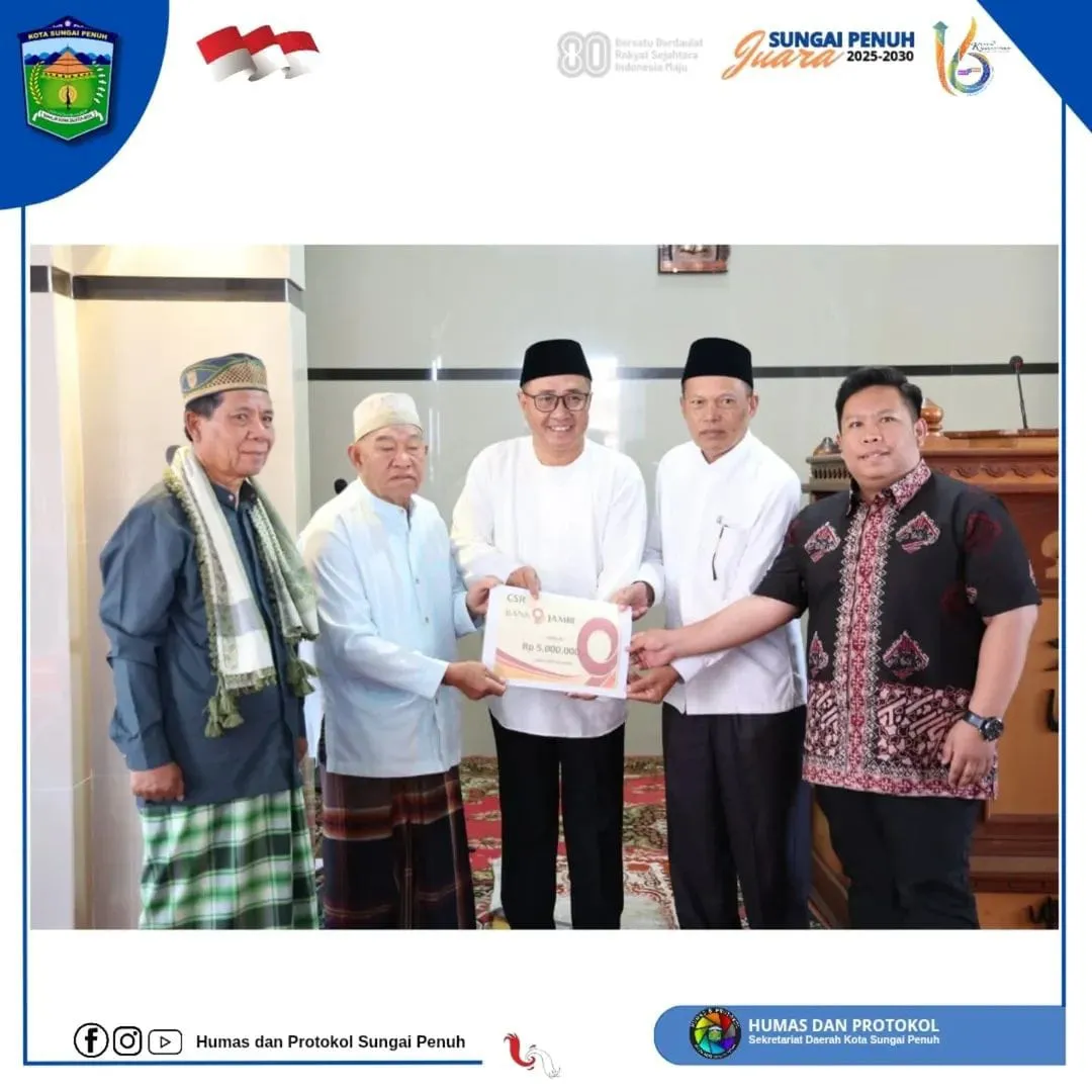 Safari Silaturahmi Jumat, Wako Alfin Sambangi Masjid Nurul Falah Kumun