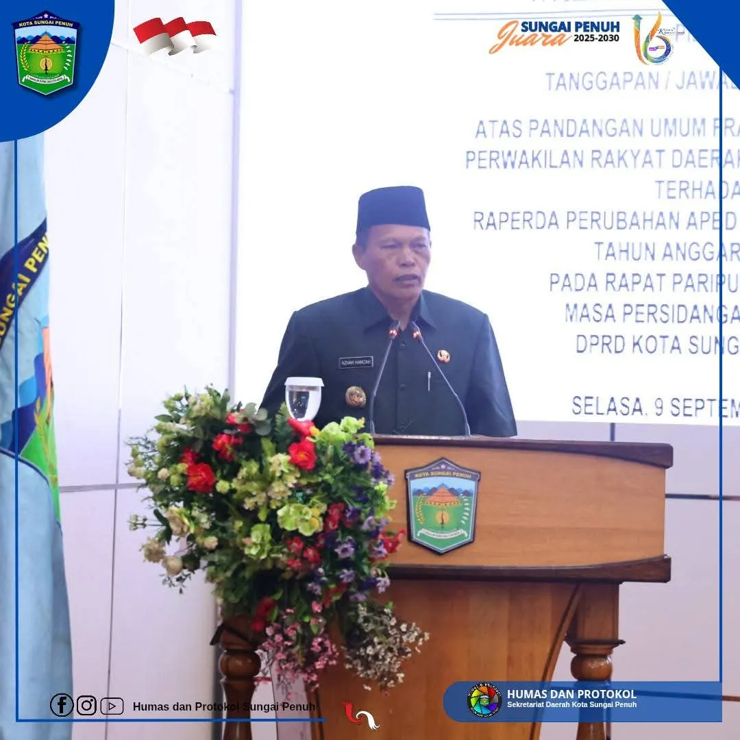 Wawako Azhar Sampaikan Jawaban atas Pandangan Umum Fraksi Terkait APBD Perubahan 2025