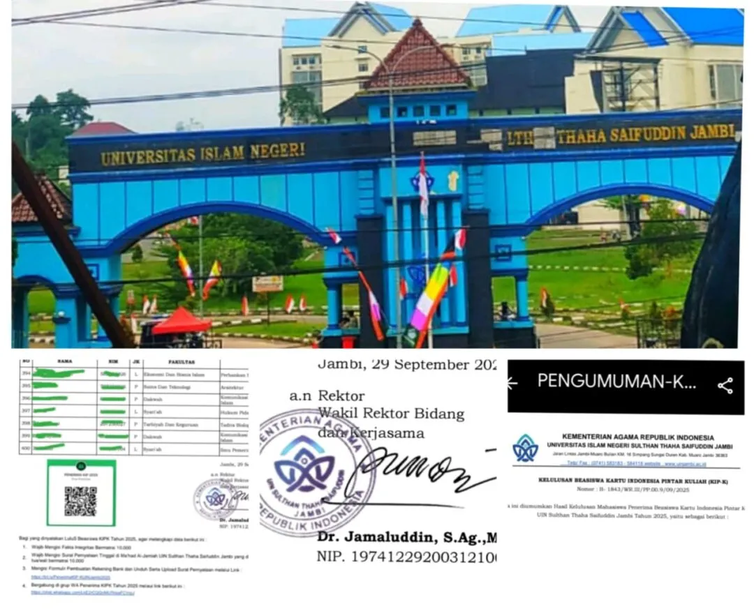 Viral! 400 Penerima Beasiswa KIP-K Lulus 2025 Di UIN Jambi Menuai Sorotan Publik, Diduga Tak Tepat Sasaran