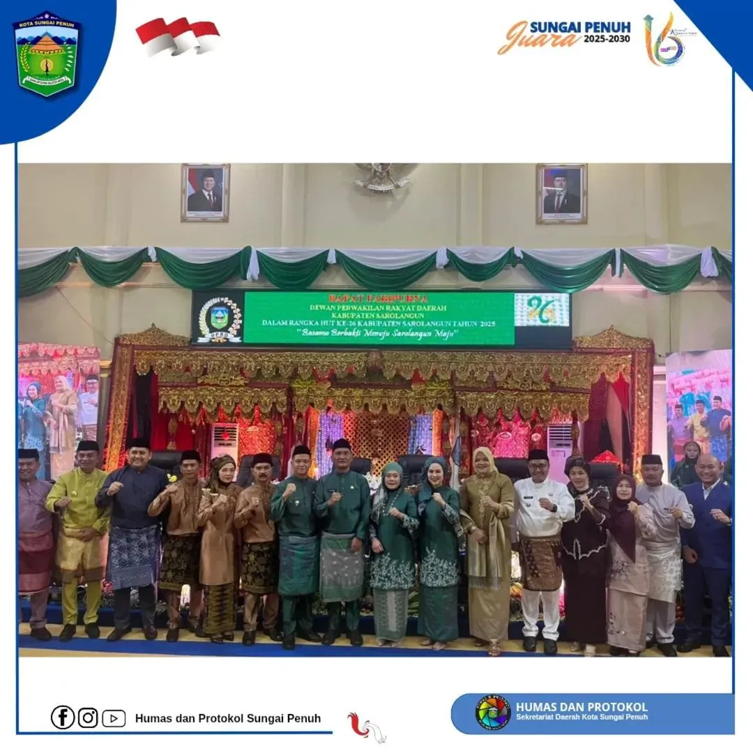 Wako Alfin Hadiri Rapat Paripurna HUT Kabupaten Sarolangun ke-26