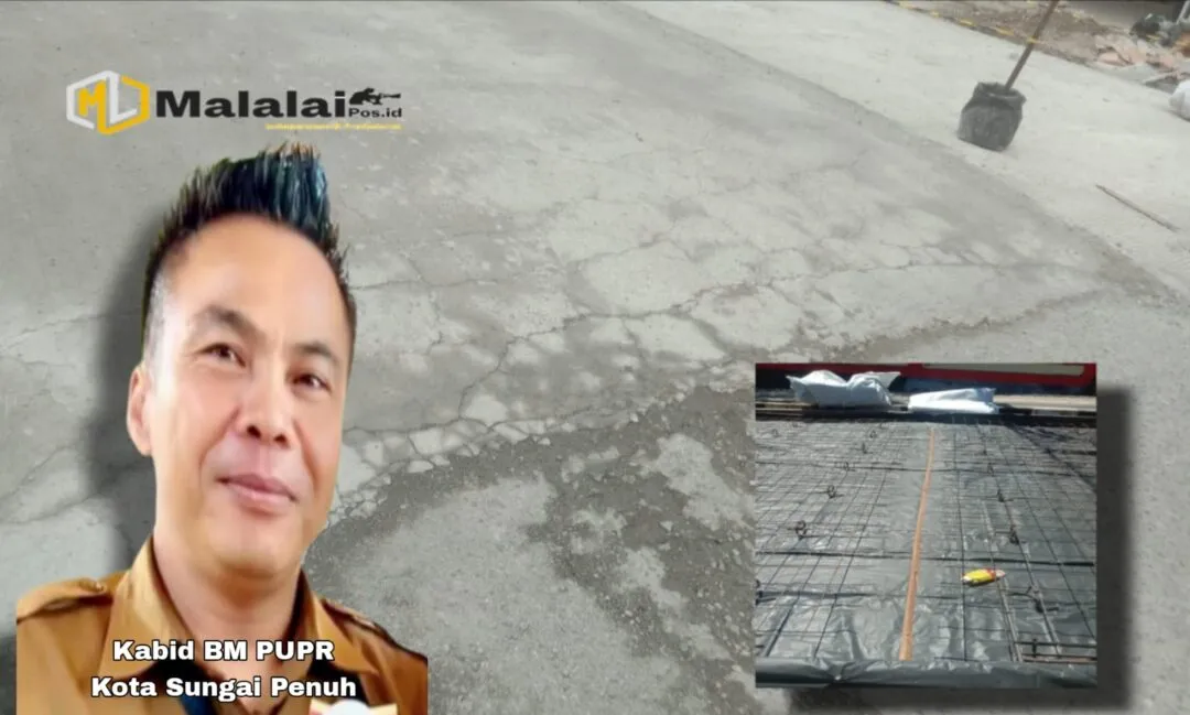 Disorot! Proyek Rabat Beton Depan RSU MH Thalib Sungai Penuh Diduga Cacat Mutu