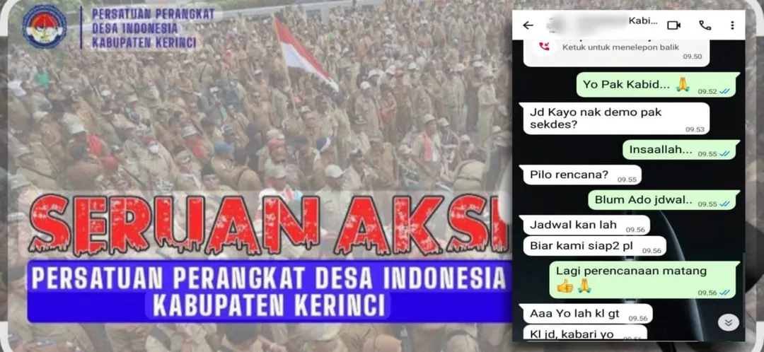 ​PPDI Kerinci Geram, Oknum Kabid Pemdes Kabupaten Kerinci Diduga Tantang Perangkat Desa untuk Demo