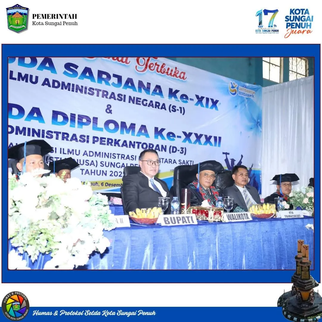 Hadiri Wisuda STIA, Wako Alfin Ajak Wisudawan Gunakan Ilmu Pengetahuan untuk Ciptakan Perubahan