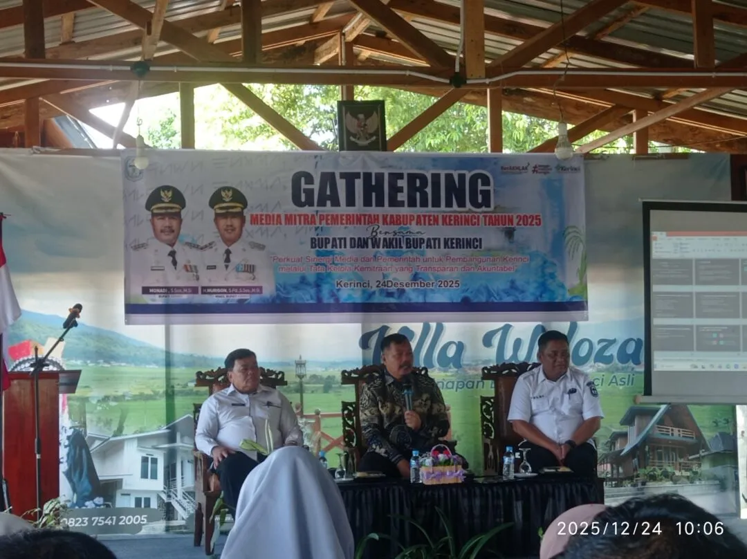 Gathering Media 2025, Bupati dan Wakil Bupati Kerinci Ajak Media Kawal Pembangunan Daerah