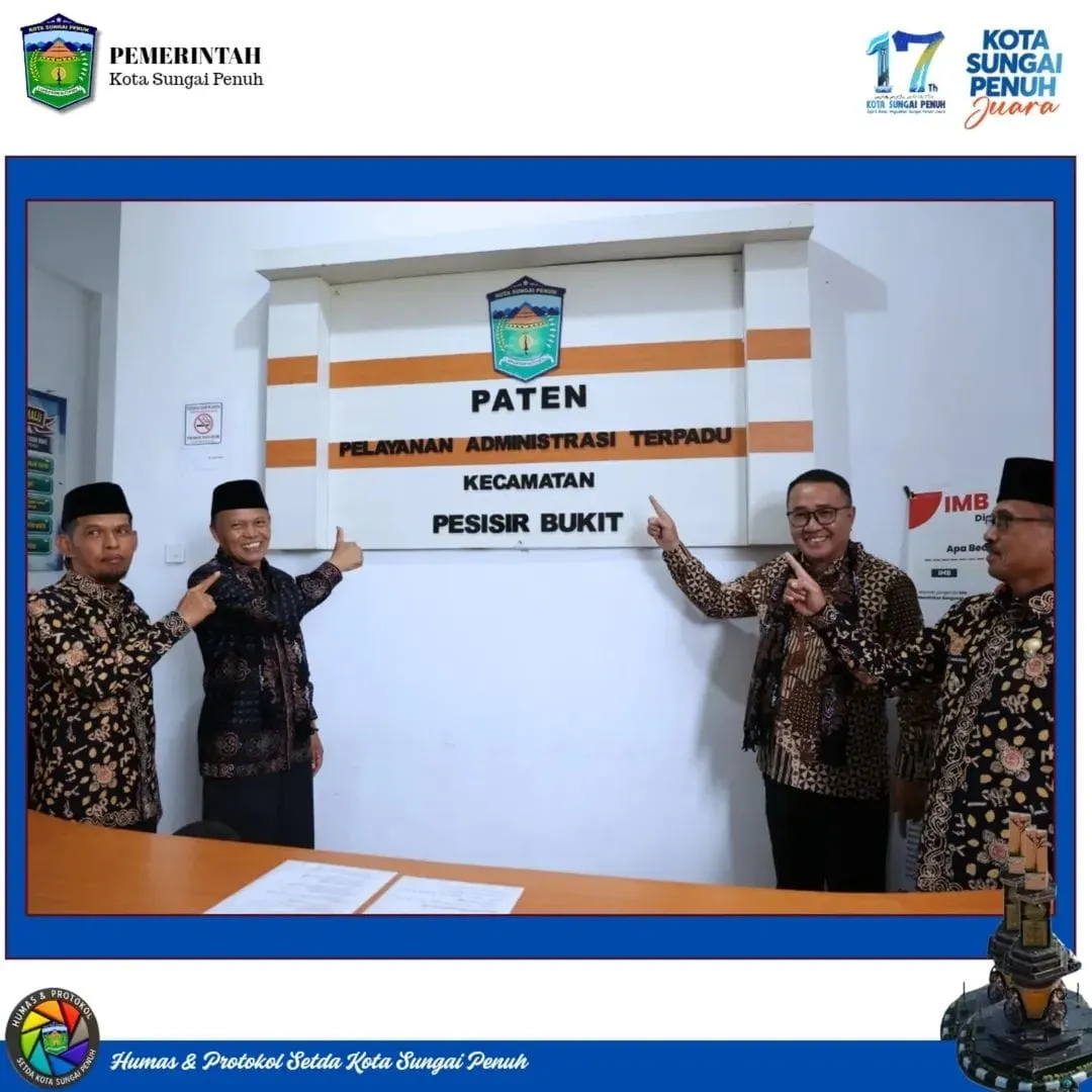 Resmikan Kantor Camat Pesisir Bukit, Wako Alfin : Kinerja Pelayanan Harus Berkelas