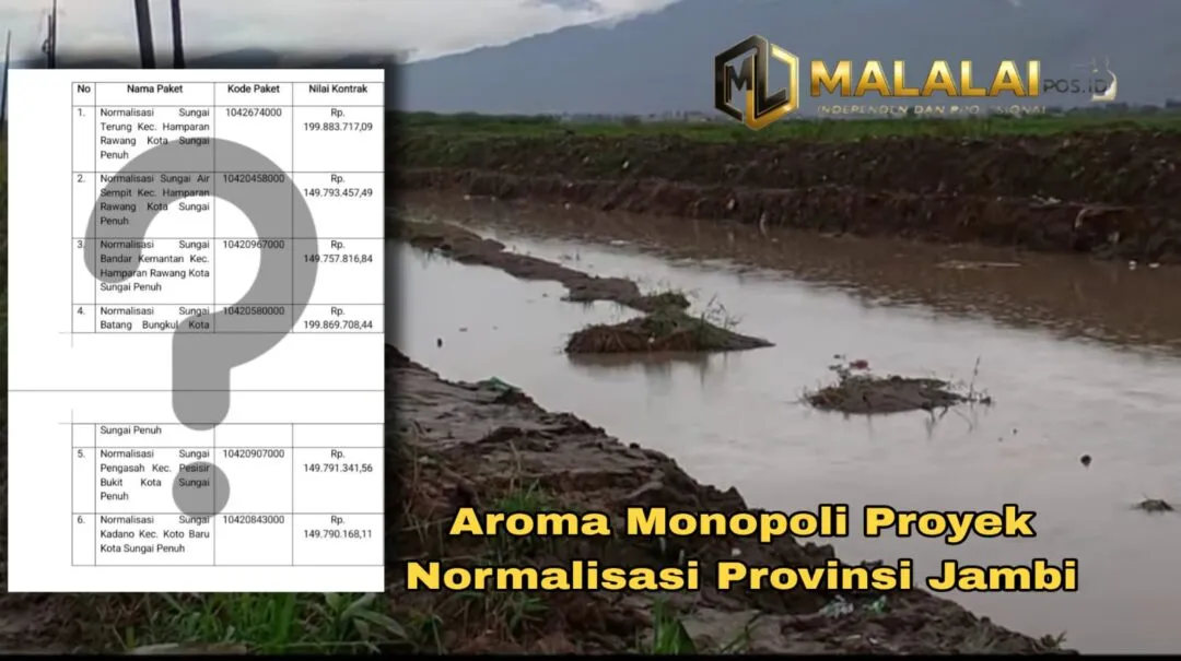 Aroma Monopoli: Proyek Normalisasi Sungai Provinsi Jambi di Sungai Penuh
