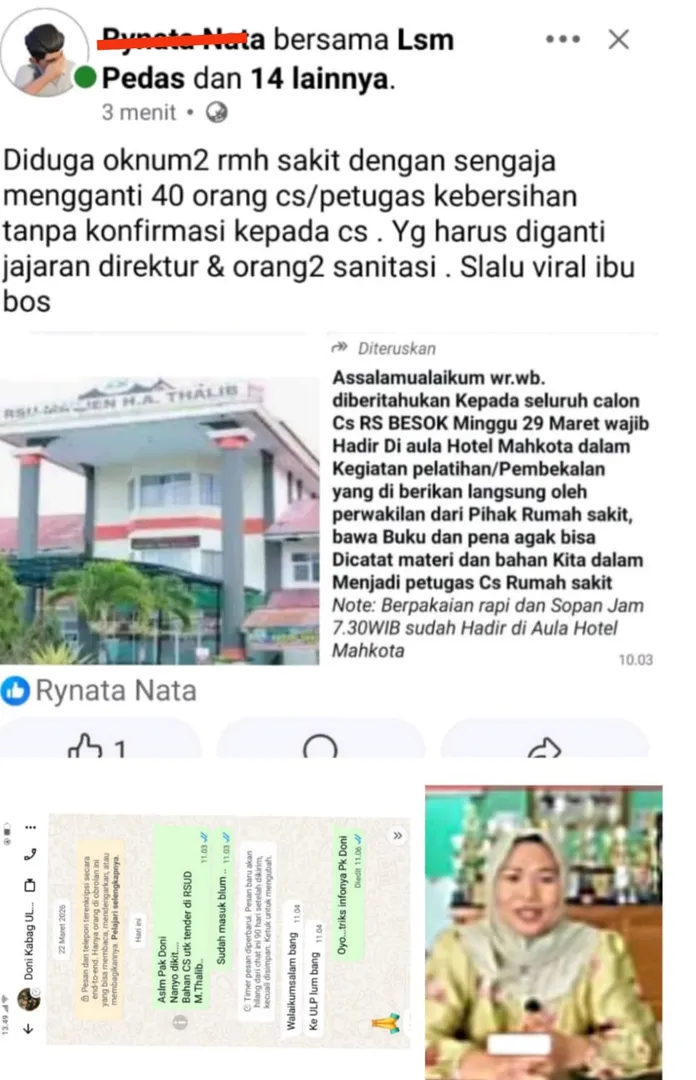 Lagi-Lagi Deby Berulah...!  Carut Marut Proses Pengganti Vendor Pekerjaan CS Di RSUD M.H.A.Thalib Belum Ada
