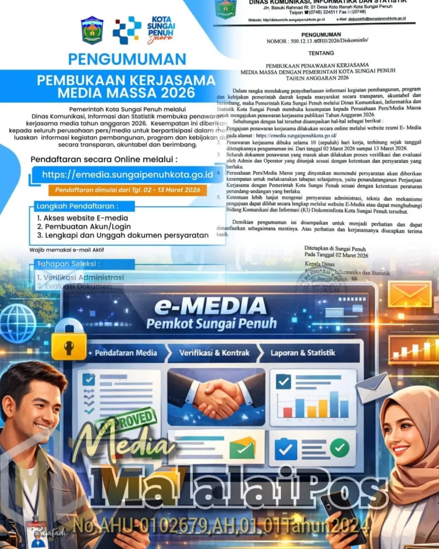 Gebrakan Digital! e-Media Pemkot Sungai Penuh Bikin Kerjasama Media Lebih Terbuka dan Tanpa Ribet