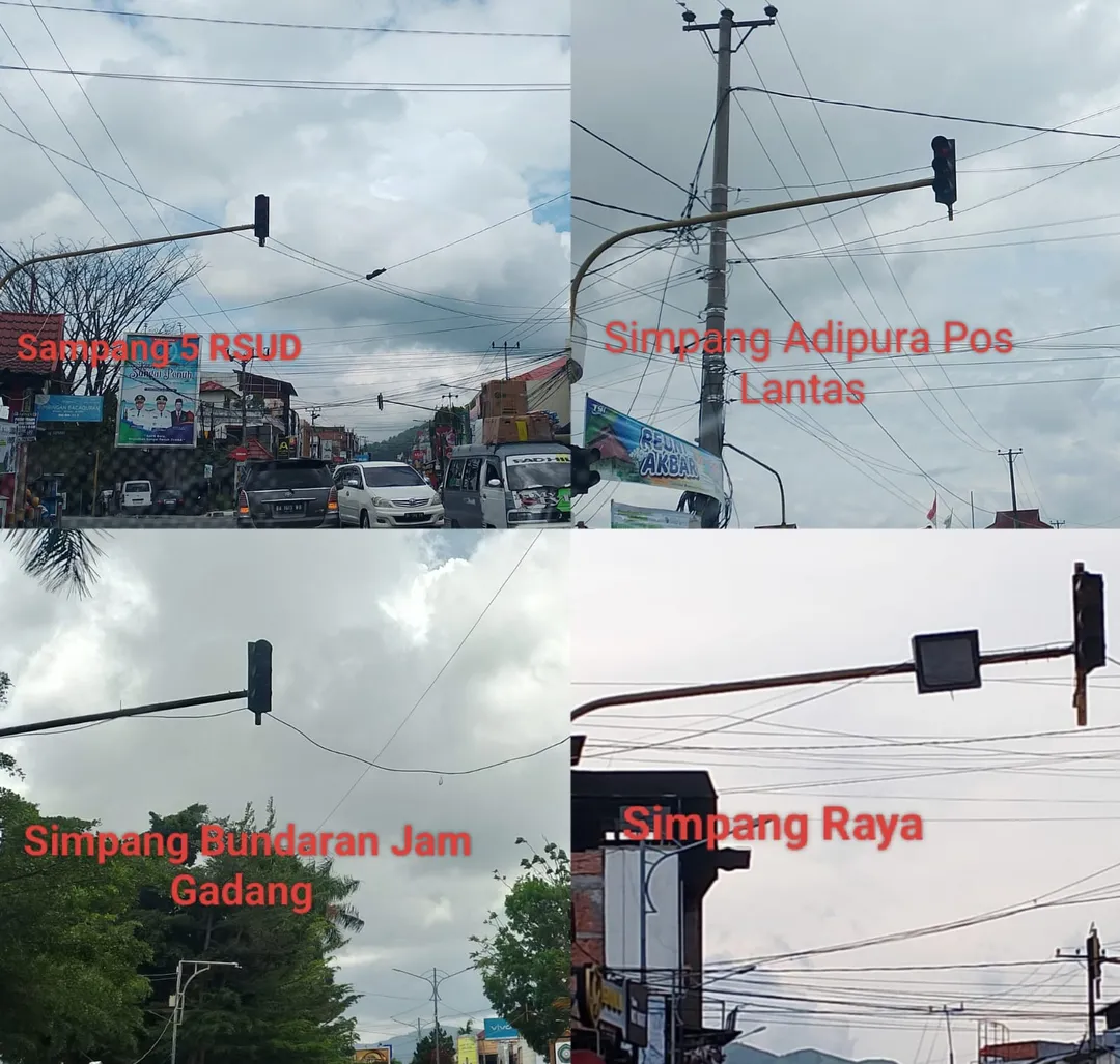Lampu Lalin Mati Berbulan- Bulan di Kota Sungai Penuh, Pengendara Terancam