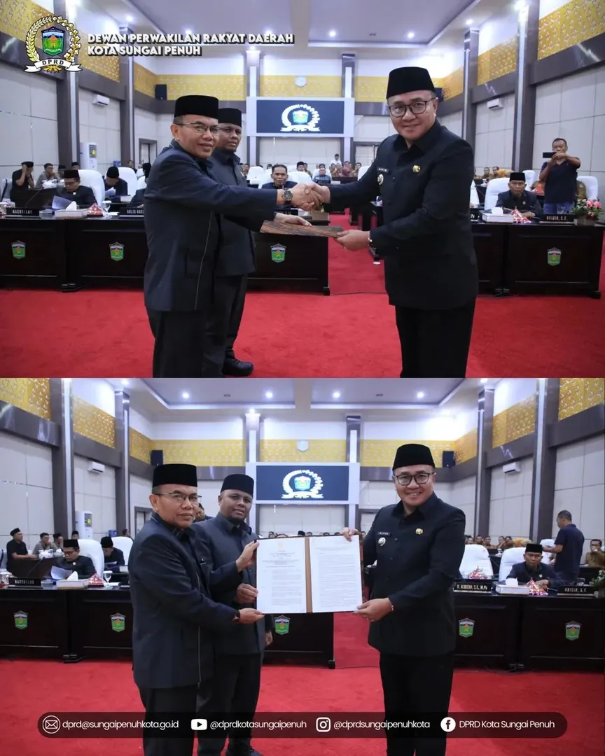 Rapat Paripurna IV DPRD Kota Sungai Penuh: Penyampaian Pandangan Akhir Fraksi dan Rekomendasi LKPJ 2025