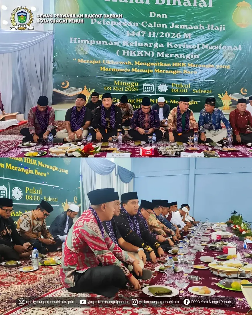 Ketua DPRD Hutri Randa Hadiri Halal Bihalal dan Pelepasan Calon Jemaah Haji HKKN Merangin