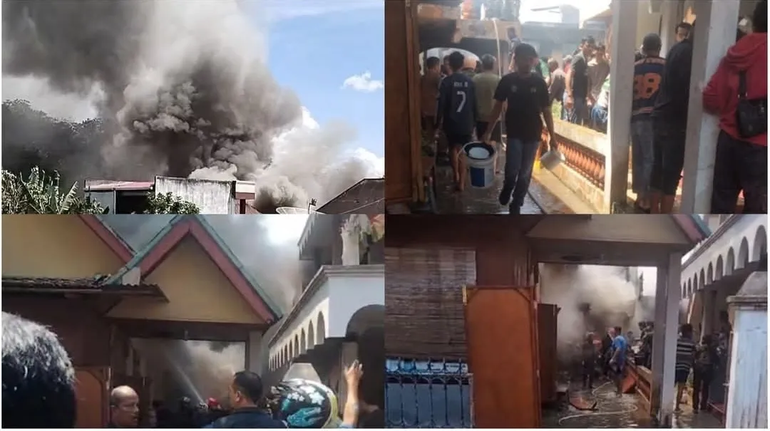 Kebakaran Hebat di Desa Koto Tinggi, 4 Rumah Ludes, Puluhan Warga Terdampak