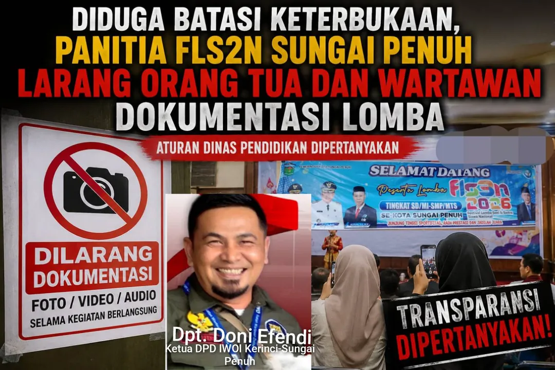 Ketua DPD IWO Indonesia Kerinci – Sungai Penuh Kritik Pelaksanaan FLS2N di Kota Sungai Penuh