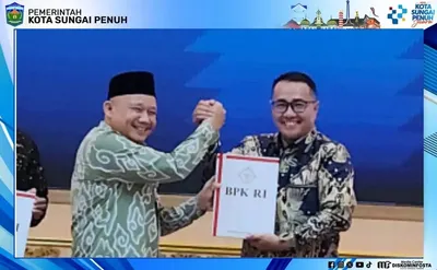 Wako Alfin Terima WTP Ke-14, Sungai Penuh Catat Prestasi Gemilang