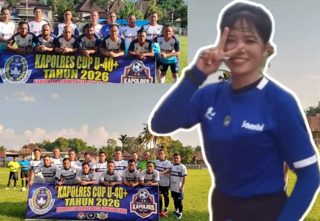 Wasit cantik Dahlia, Akan Pimpin Derby Kabupaten dan Kota di Final Kapolres Cup U-40 Antara Old Star Siulak vs Old Star Rawang FC