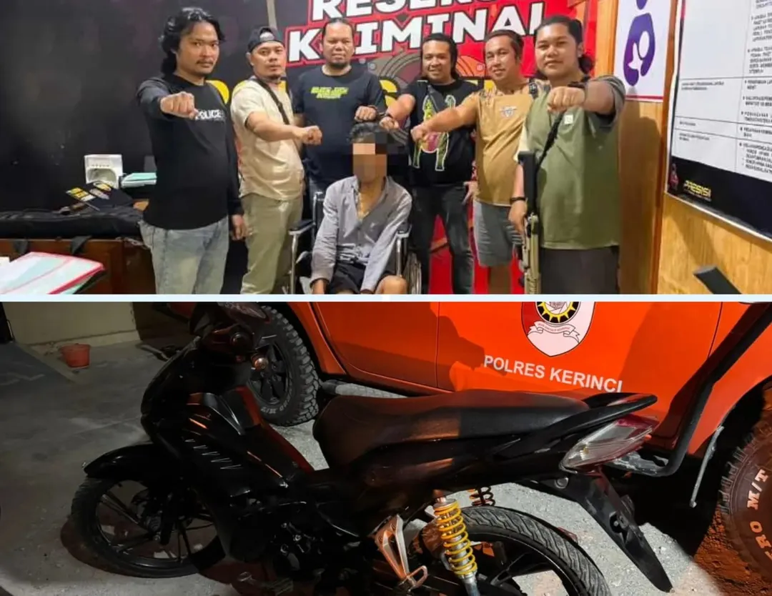 POLRES KERINCI AMANKAN RESIDIVIS CURANMOR, PELAKU DIHADIAHI TIMAH PANAS KARENA MELAWAN PETUGAS