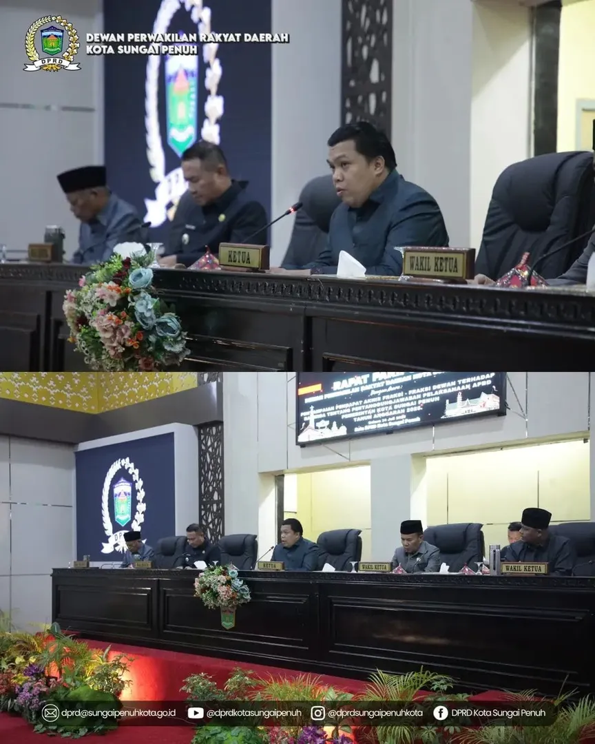 Rapat Paripurna IV, Fraksi Sampaikan Pendapat Akhir Raperda Pertanggungjawaban Pelaksanaan APBD 2025