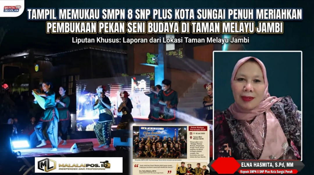 Tampil Memukau, SMPN 8 SNP Plus Kota Sungai Penuh Meriahkan Pembukaan Pekan Budaya Pariwisata
