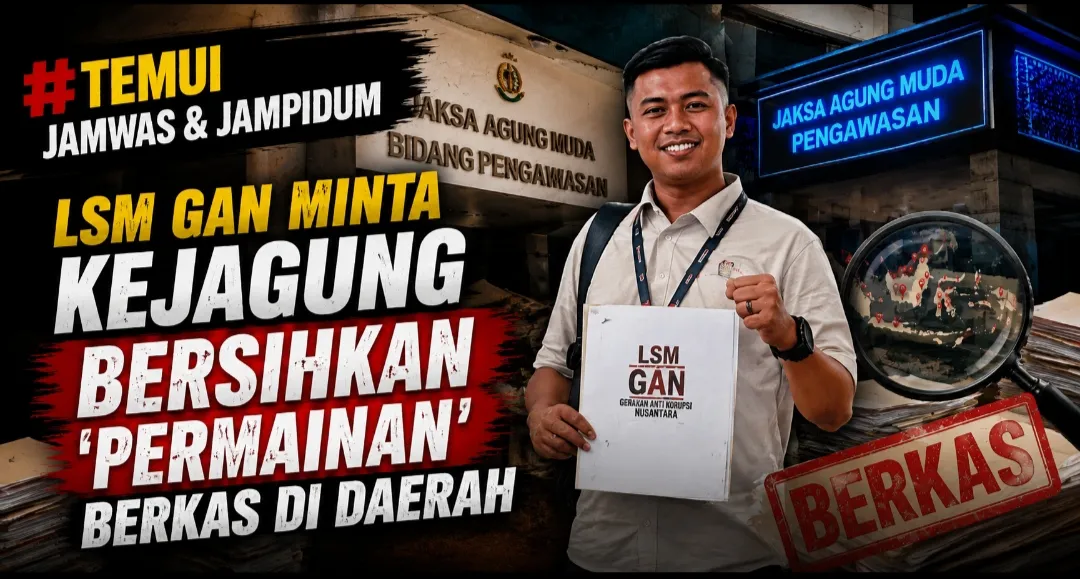 Temui Jamwas dan Jampidum, LSM GAN Minta Kejagung Bersihkan 'Permainan' Berkas di Daerah