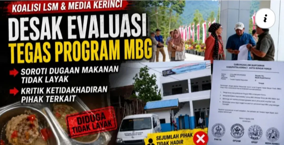 Koalisi LSM &amp; Media Kerinci Desak Evaluasi Tegas Program MBG: Makanan Tidak Layak, Sebagian Instansi Tak Hadir Temu