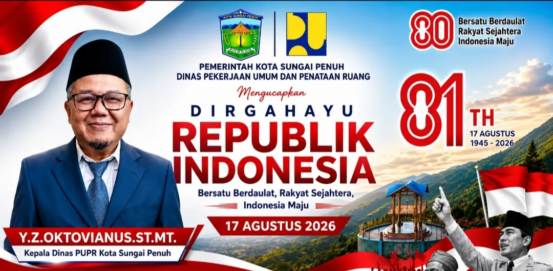 Usung Tema 'Bersatu Berdaulat', Dinas PUPR Sungai Penuh Komitmen Majukan Infrastruktur Daerah
