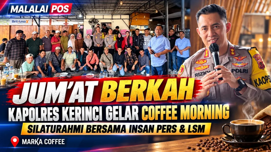 Jum’at Berkah, Kapolres Kerinci Gelar Coffee Morning dan Silaturahmi Bersama Insan Pers dan LSM