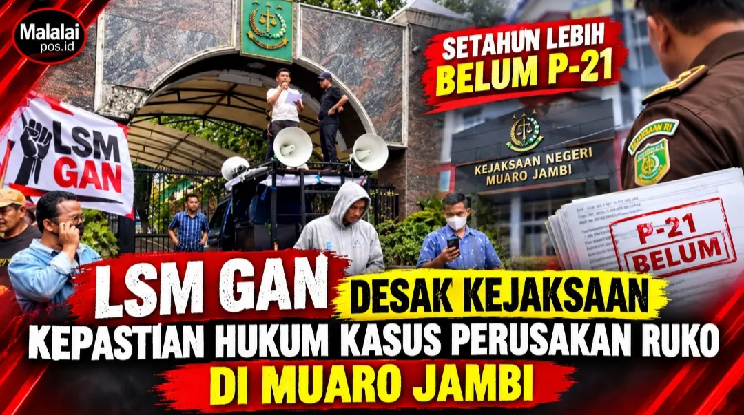 Setahun Lebih Belum P-21, LSM GAN Desak Kejaksaan Kepastian Hukum Kasus Perusakan Ruko di Muaro Jambi