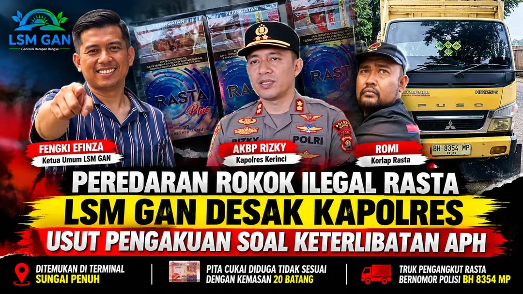 Peredaran Rokok Ilegal Rasta, LSM GAN Desak Kapolres Usut Pengakuan Soal Keterlibatan APH